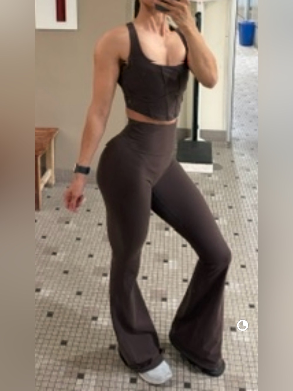 Buffbunny Flare Pants in Brown
